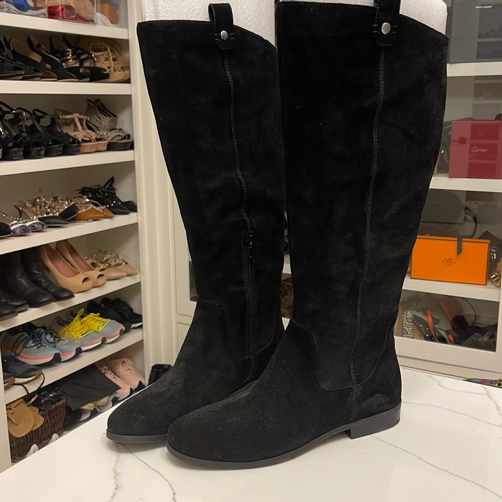 Sole society black suede boots